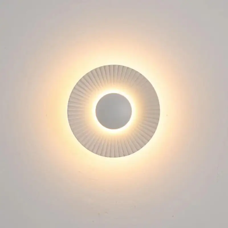Round Wall Lamp Bedroom Bedside Living Room Wall Light Bulb