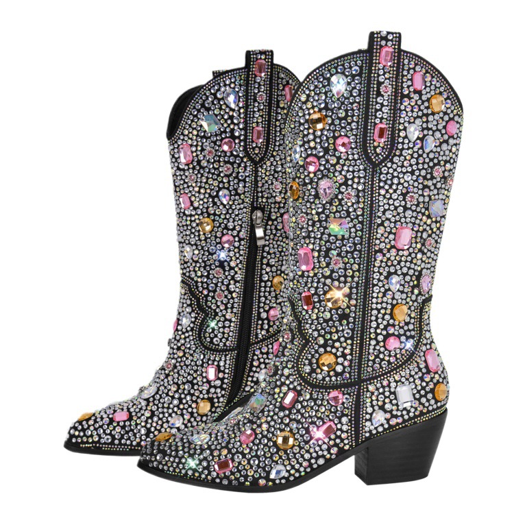 Rhinestone Pointed-Toe Boots, picture 4 of 4