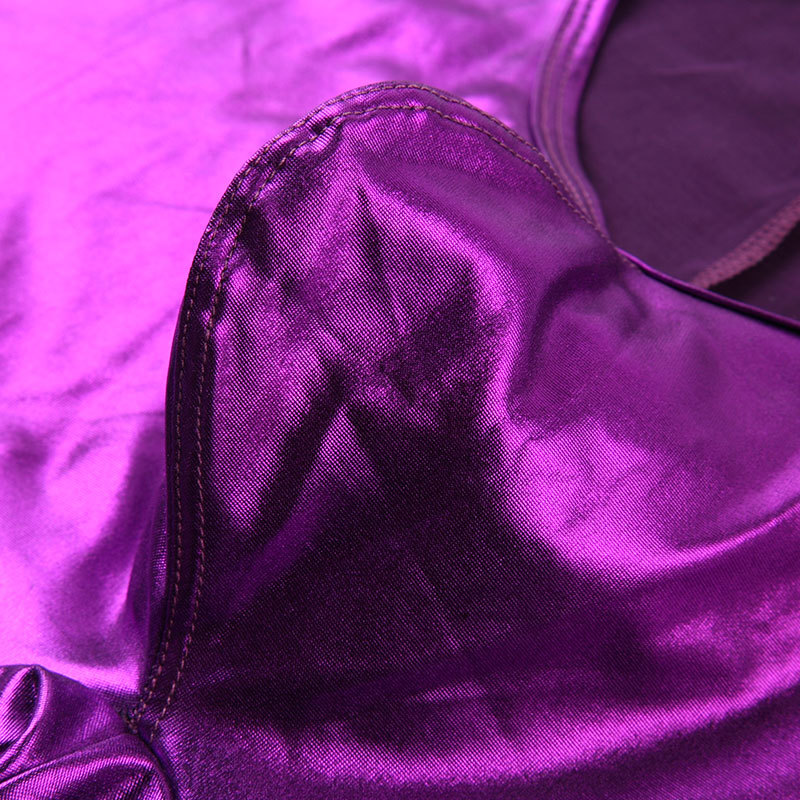 New Body Shaping Imitation Leather Patent Leather Men's One-piece Boxers