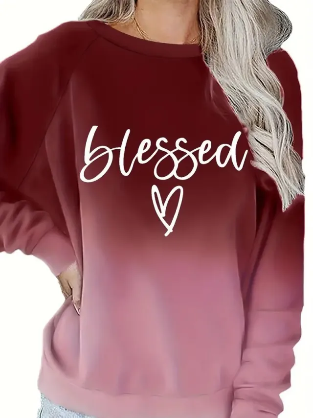 Women's Fashion Letter Print Sweatshirt Style6 Xxxl - Shop at LoveMi