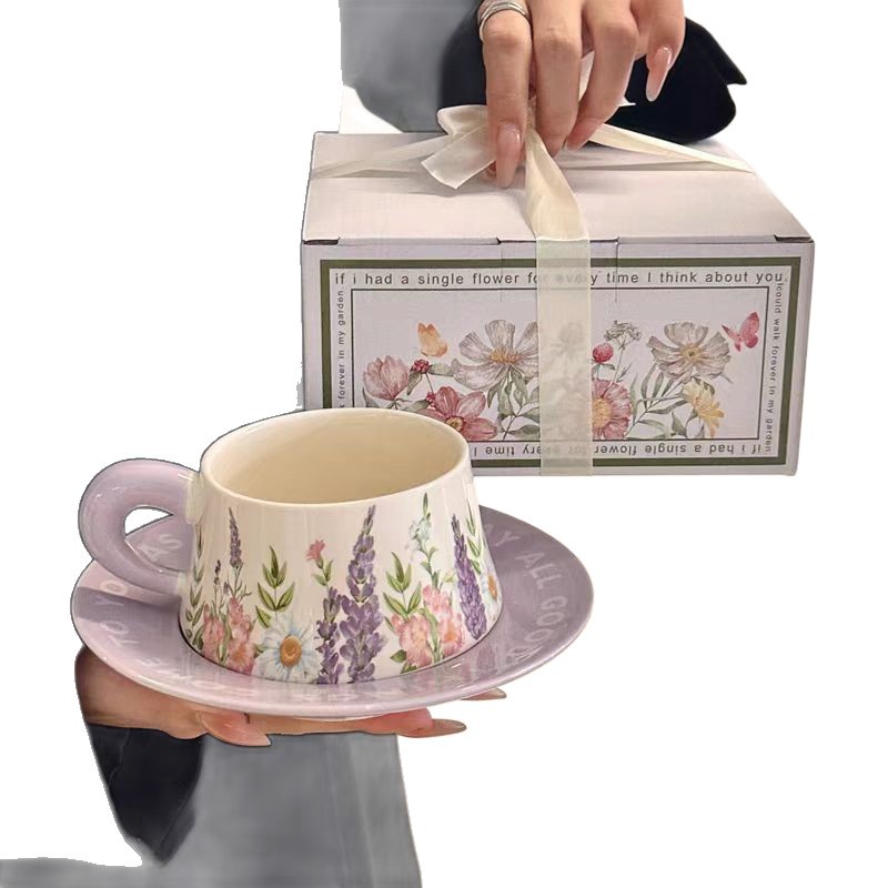 Retro Office Water Cup High-value Coffee Mug For Girls