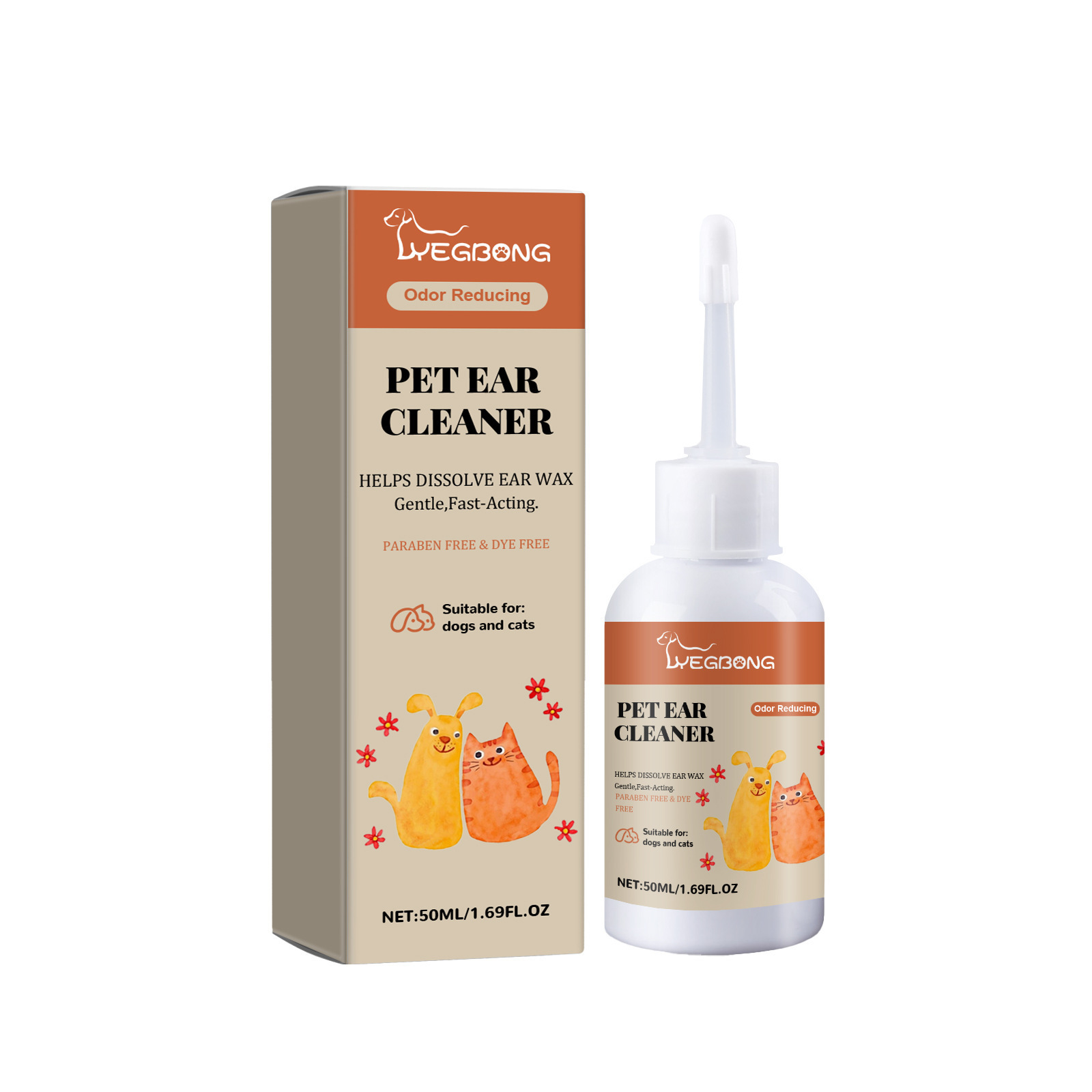 Ear Discomfort Relief Ear Mite And Earwax Cleaner With Deodorizing Drops