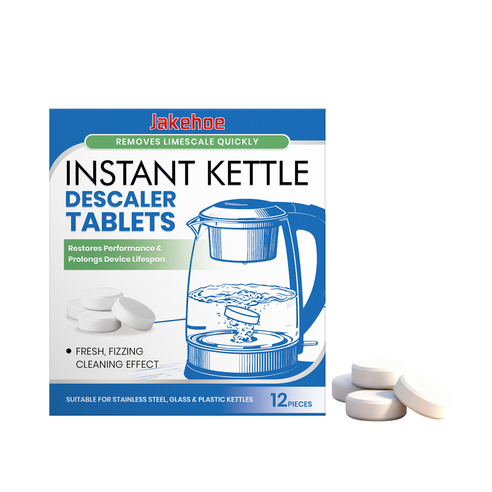 Effervescent Tablet For Removing Stains And Scale From Kettles