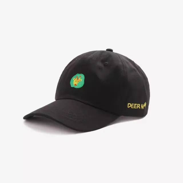 Cute Animal Embroidered Baseball Cap For Women Soft Peaked Cap Black - Shop at LoveMi