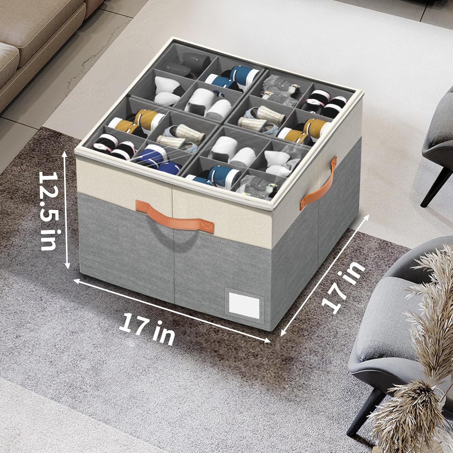 Transparent Foldable Shoe Box Multi-functional Storage