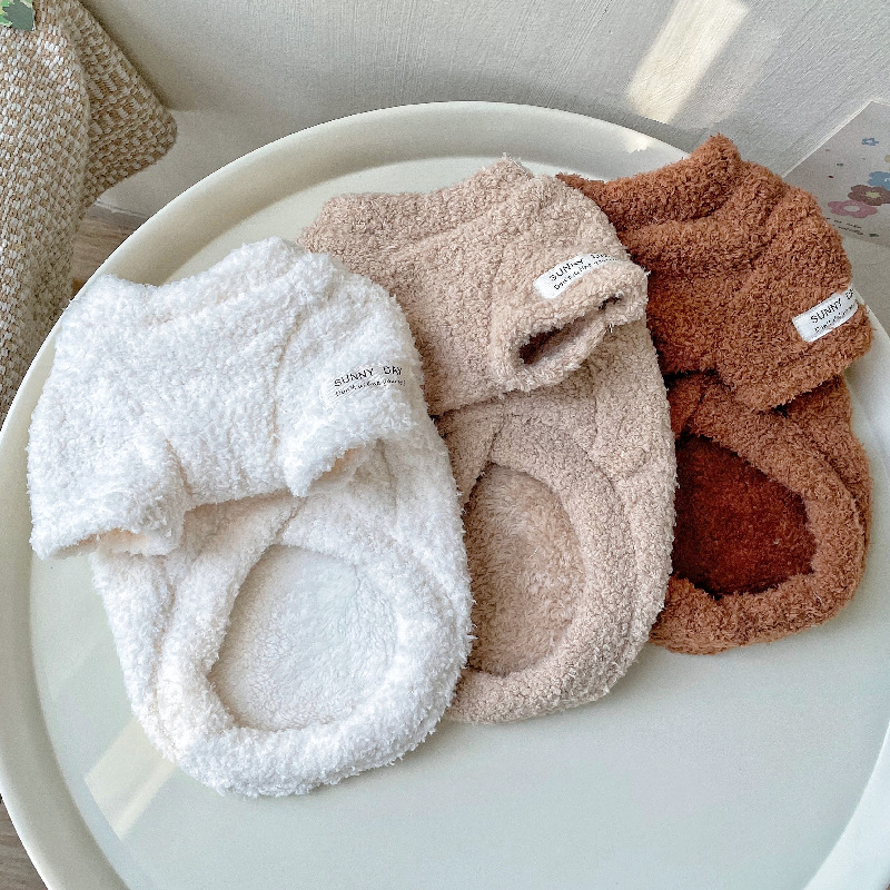 Double-sided Cloud Velvet Thickened Pet Puppy Clothes