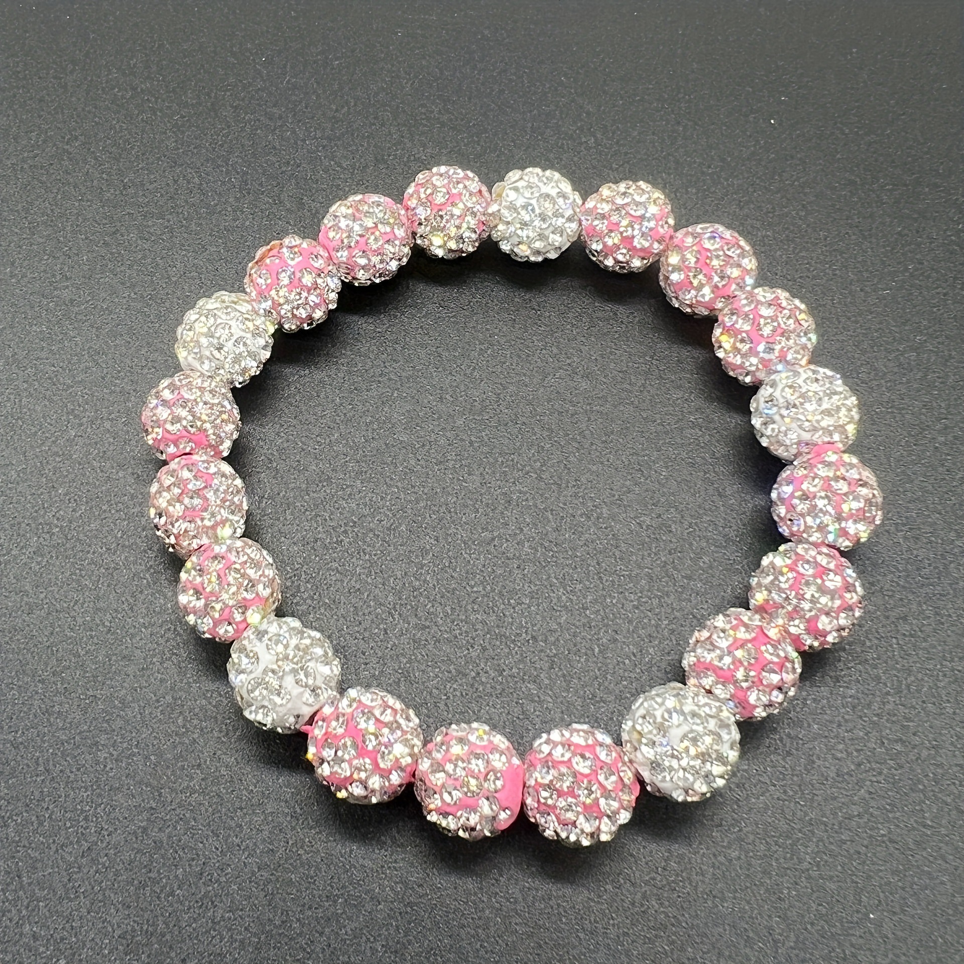 Hip Hop Cool Colorful Shambhala Clay Ball Stretch Competitive Sports Bracelet