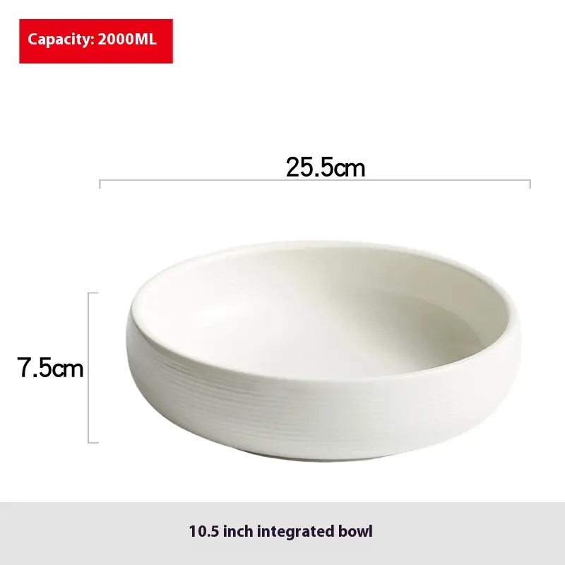 Ceramic Bowl Household Tableware Large Fruit Plate