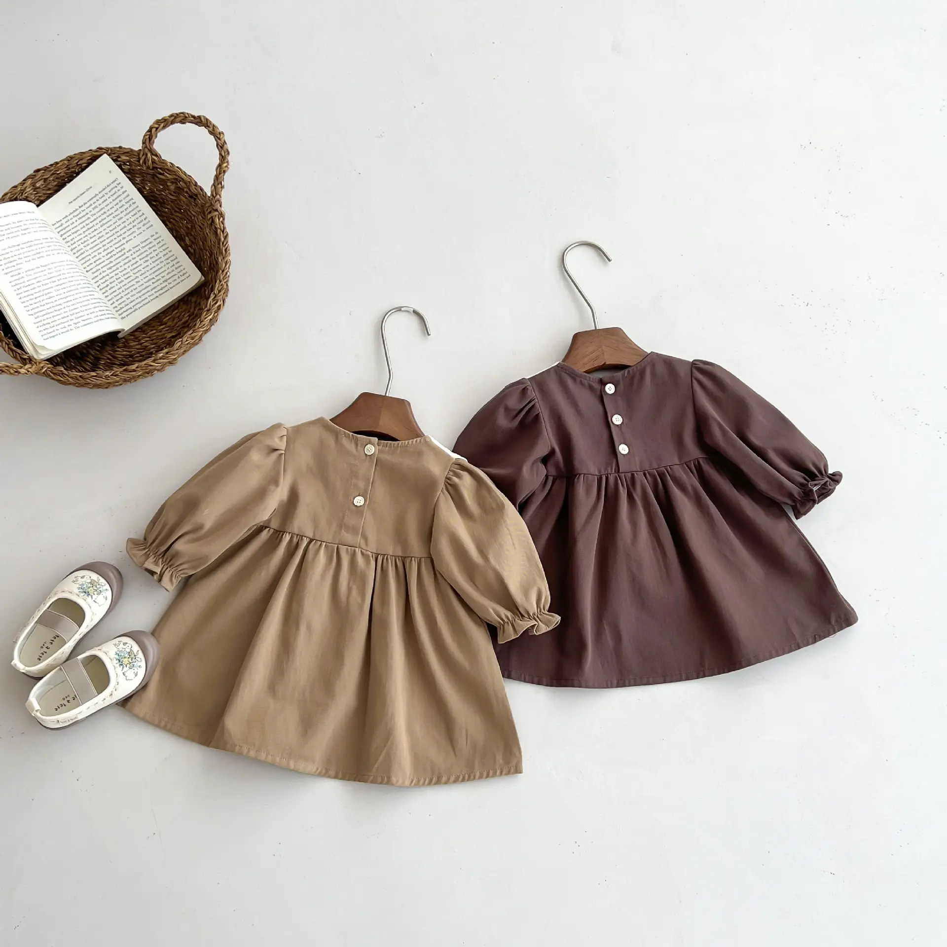 Girls Dress Children's Spring And Autumn Western Style Autumn Baby Doll Retro Princess