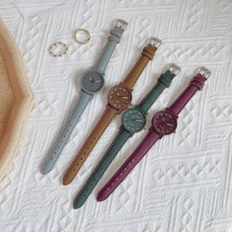 Retro Dial With Numeral Markings, Leather Strap
