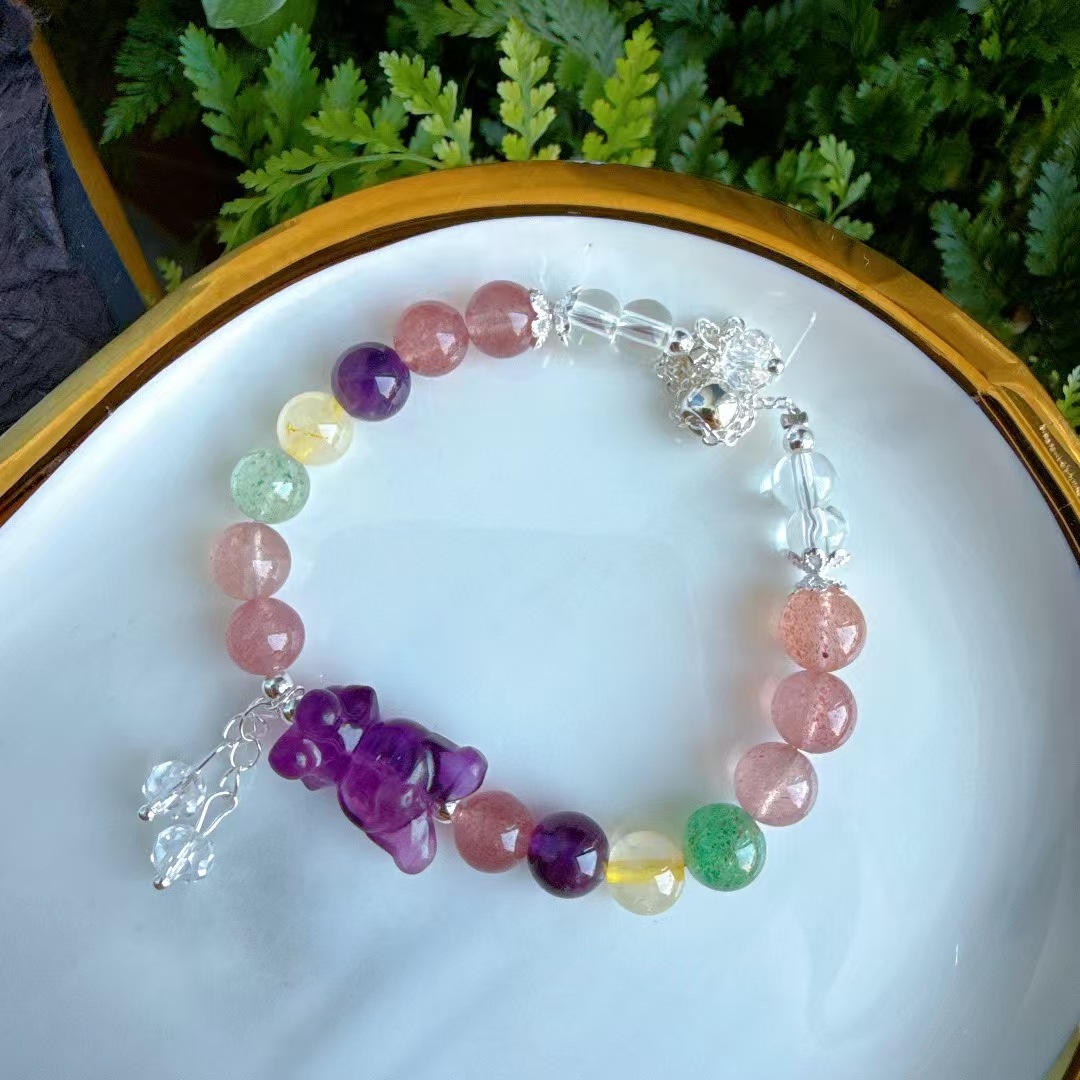 Natural Crystal Beaded Bracelet, picture 7 of 11