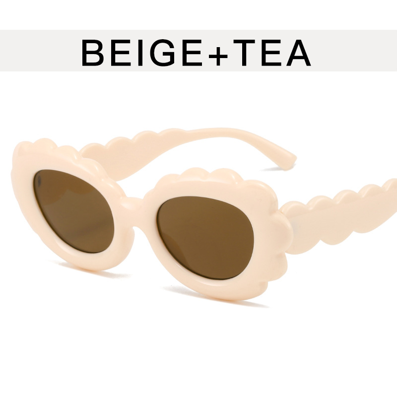 Personalized Clouds Oval Sunflower Flowers Sun Protection Glasses - Image 16
