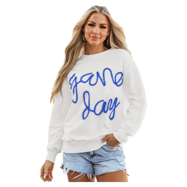 Women's Casual All matching Loose Letter Embroidery Top Lc25317536 P101 S - Shop at LoveMi
