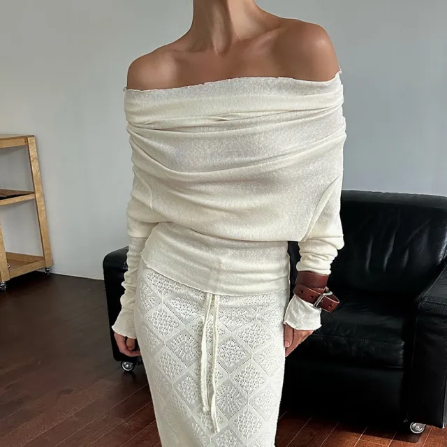 Swing Collar Long Sleeve Elegant Slim fit T shirt Top Apricot - Shop at LoveMi
