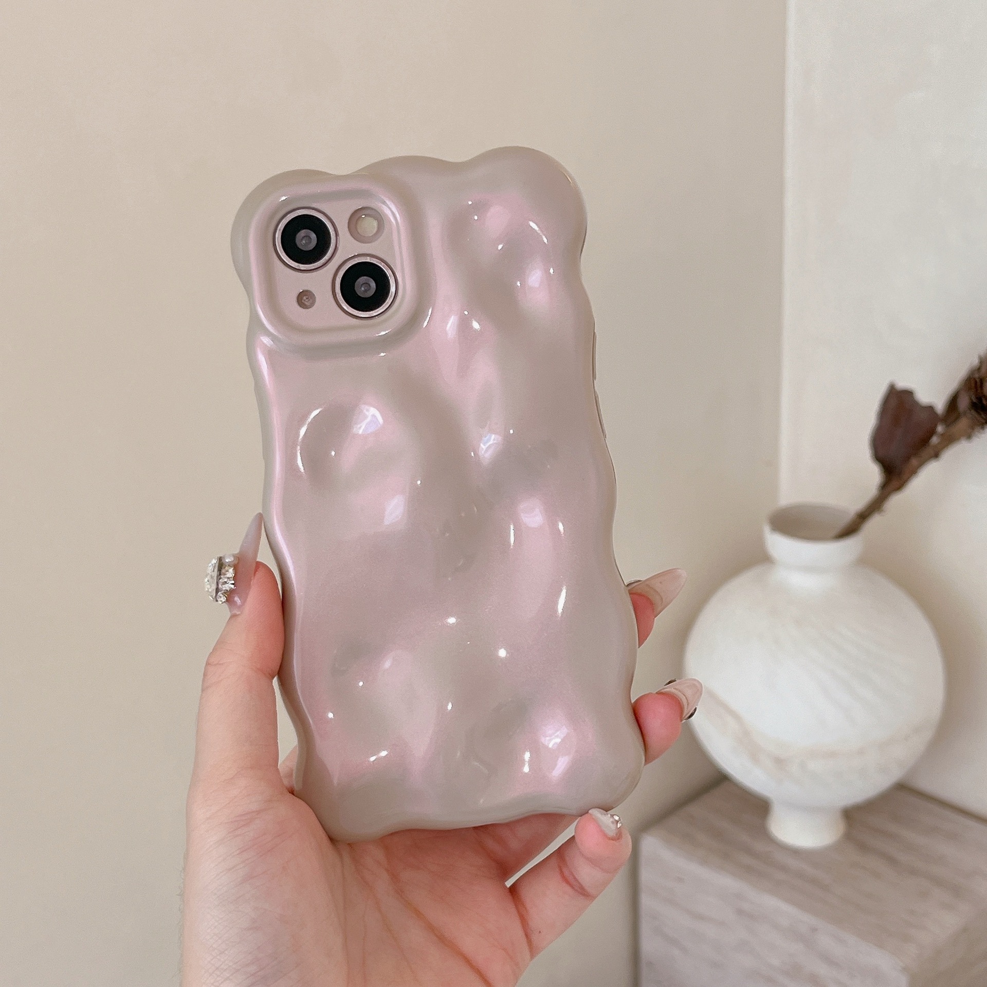 Electroplating Bubble Fashion Solid Color Phone Case - Image 5