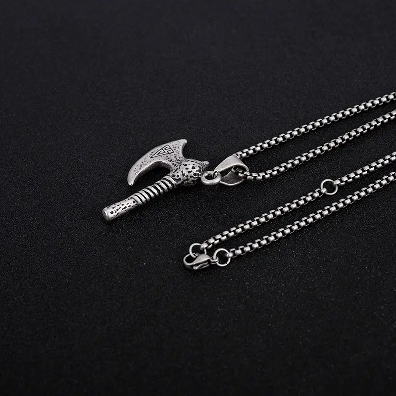 Geometric Axe Men's Necklace Personality Retro