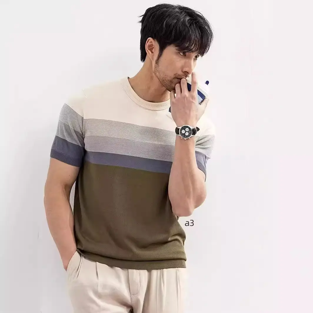 Summer New Light Mature Short Sleeve Knitted