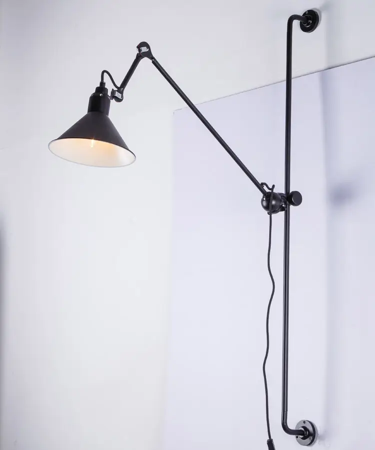 Rotating Rocker Arm Eye Protection Wall Lamp With Plug