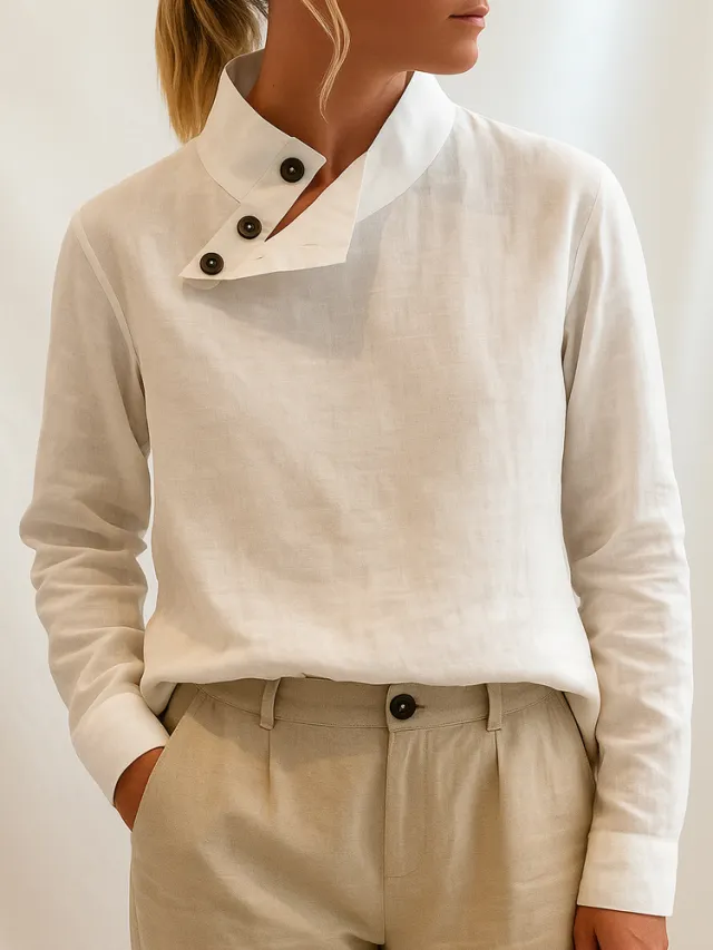 Casual Stand Collar Long Sleeve Conventional Pullover Digital Printing Tan - Shop at LoveMi