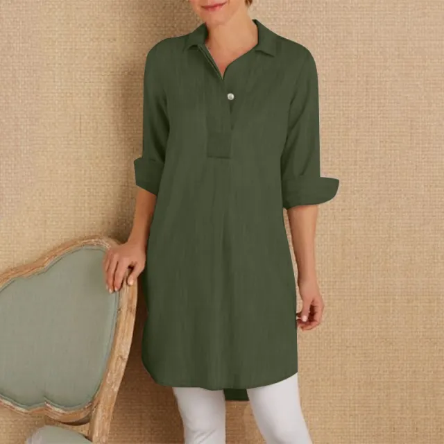 Women's Long sleeve V neck Shirt Green - Shop at LoveMi
