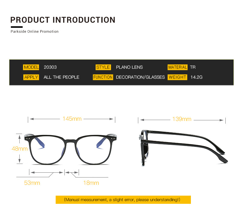 Title 5, Plain Glasses Simple Literary Myopia Frame