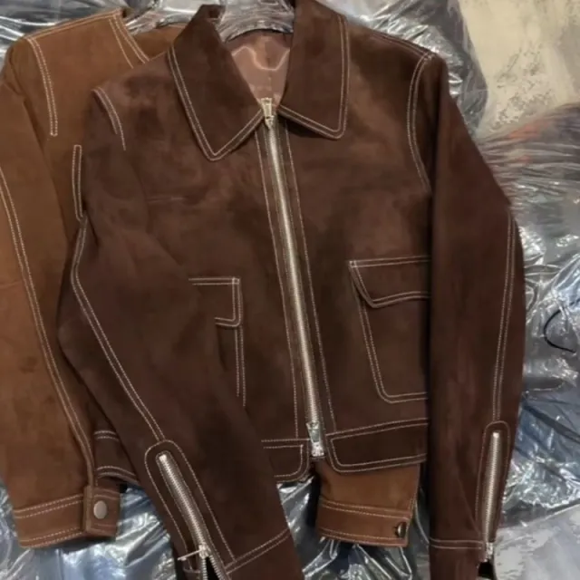 Women's Autumn Long Sleeve Maillard Jacket Brown - Shop at LoveMi