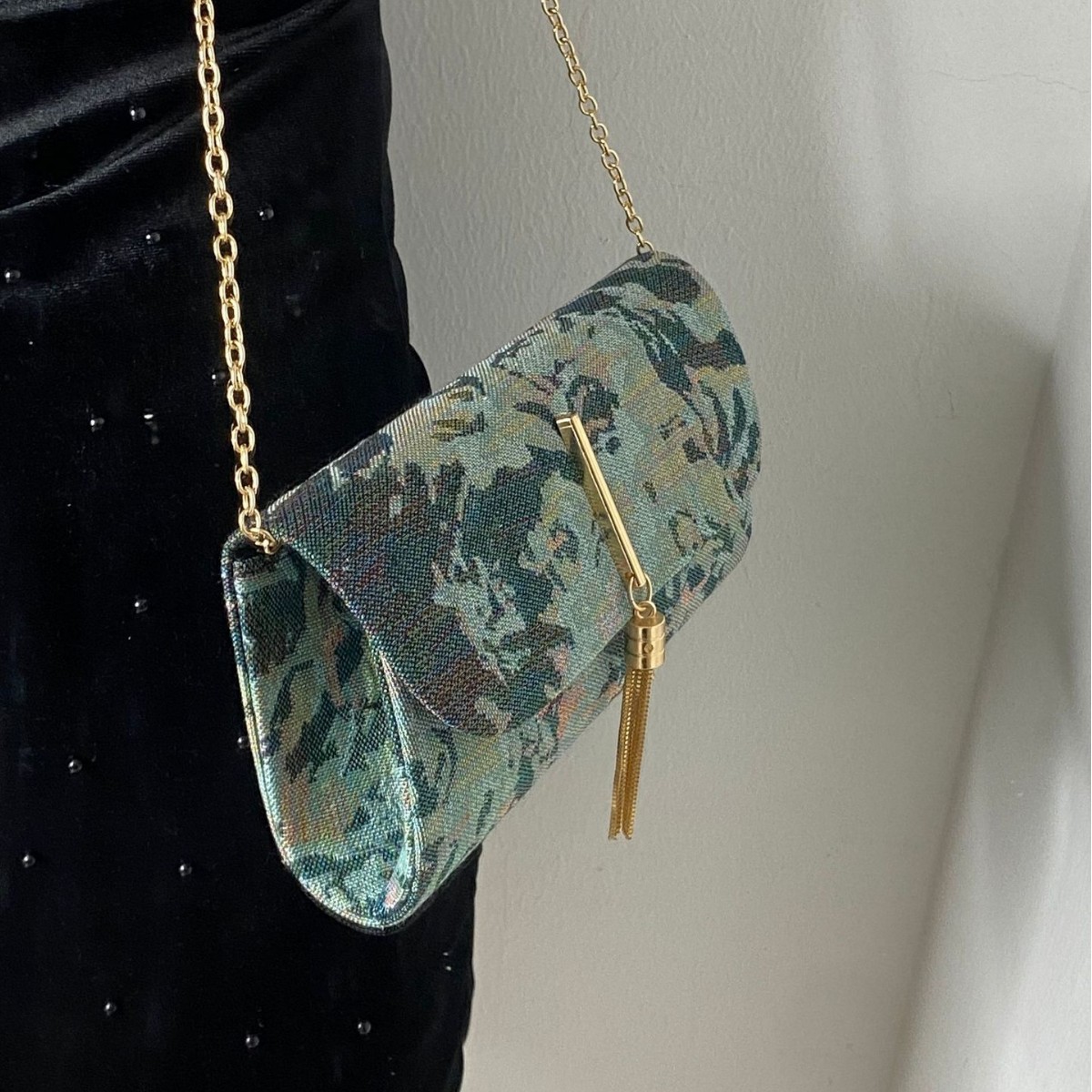 Embroidered And Printed Womens Clutch Bag