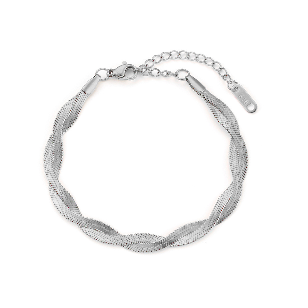 Special-interest Design Clavicle Chain Two-strand Weaving