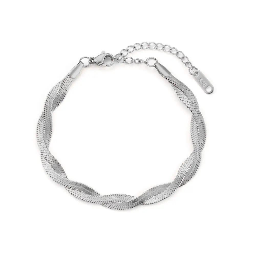 Special-interest Design Clavicle Chain Two-strand Weaving