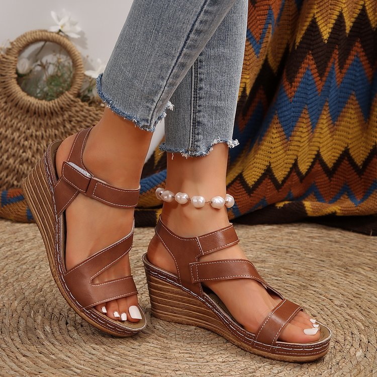 Peep-Toe Wedge Sandals, picture 4 of 4