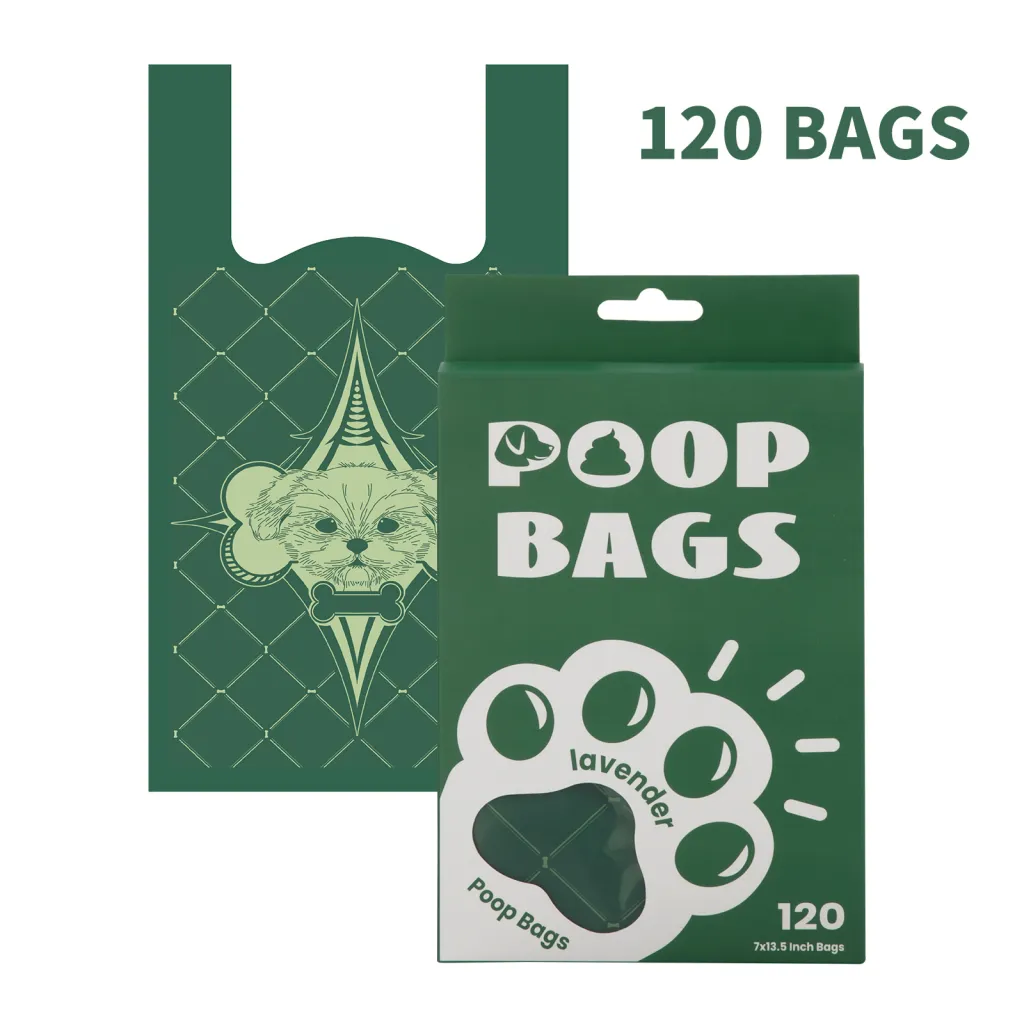 Handle Dog Waste Bag EPI Vest Poop Picking Bags Degradable Cat Litter Bag - Green