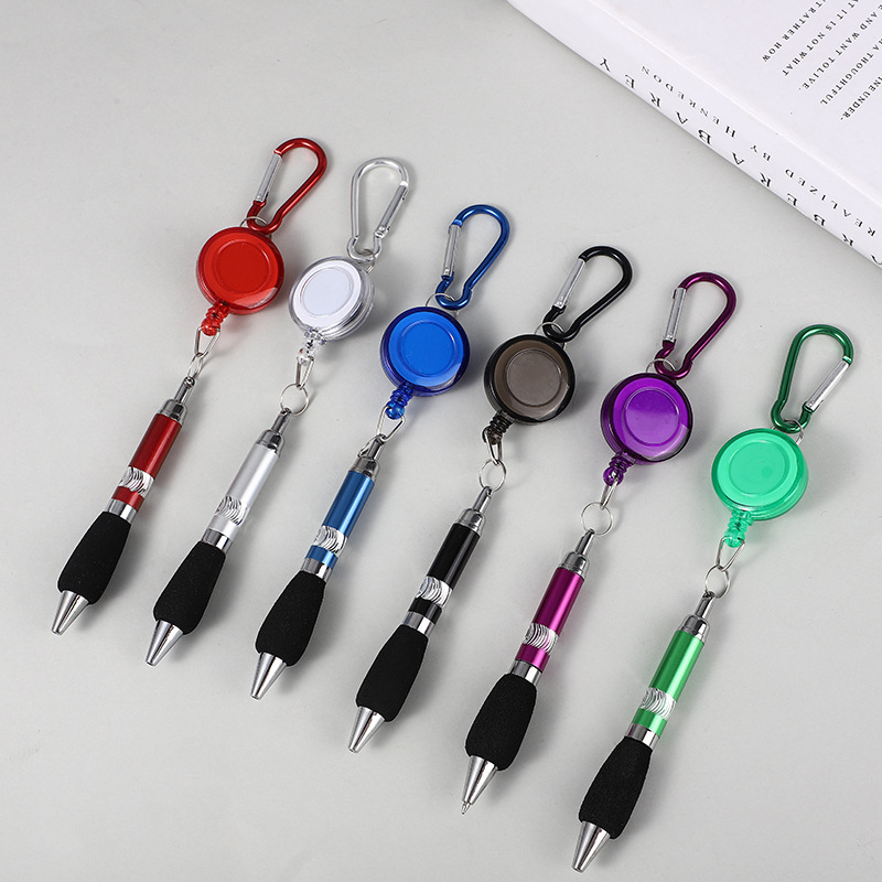 Title 1, Metal Line Drawing Pen Drawstring Ballpoint Pen...