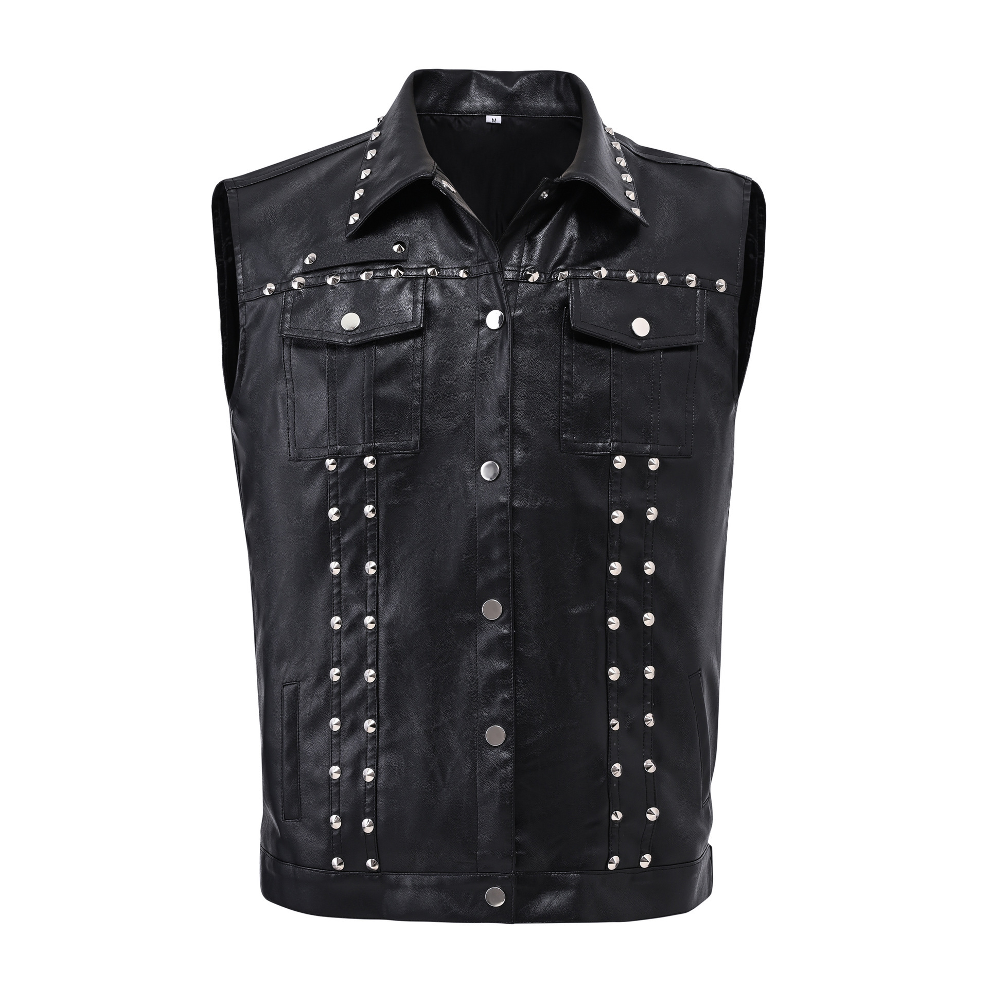 Men's Rivet Sleeveless Waistcoat Vest product image