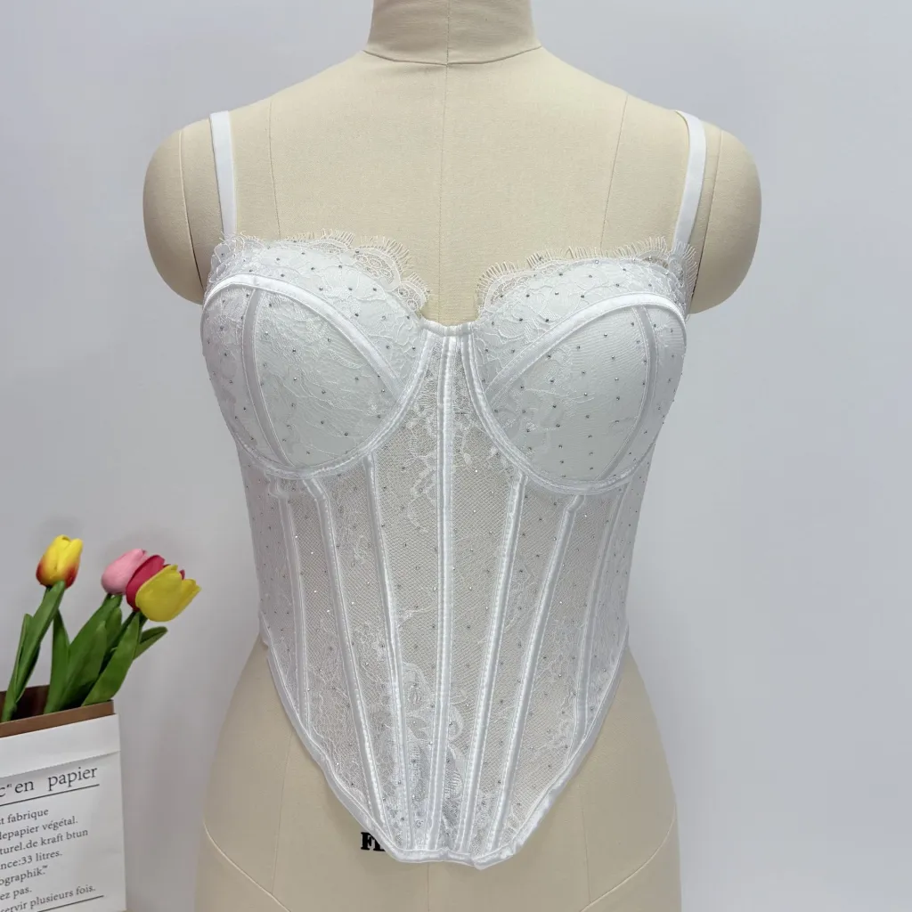 Women's Solid Color Minimalism Shaping And Lifting Corset - White