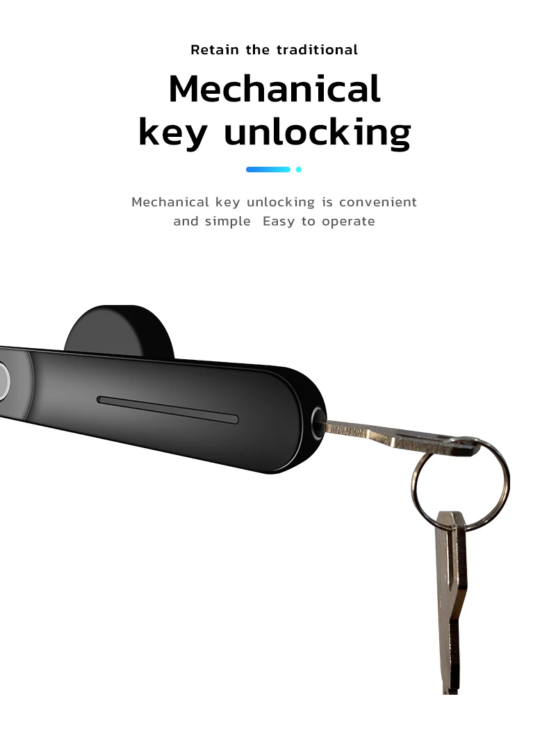 Hido Automatic Security Biometric Fingerprint Digital Handle Smart Door Lock