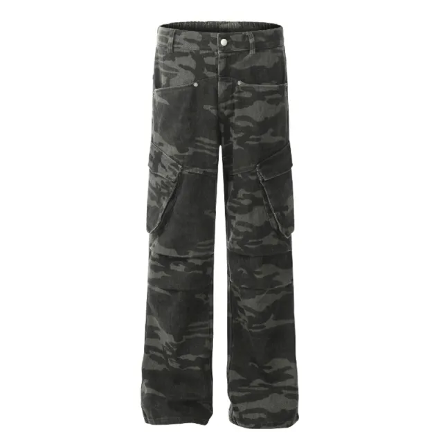 Three dimensional Large Pocket Design Camouflage Pants Camouflage - Shop at LoveMi