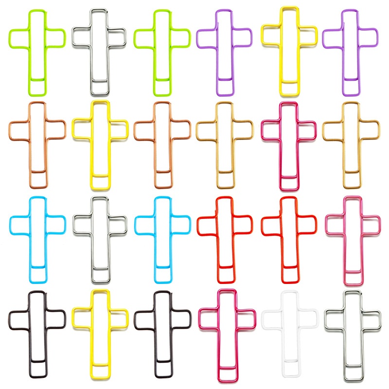 Creative Metal Cross Shape Paper Clip