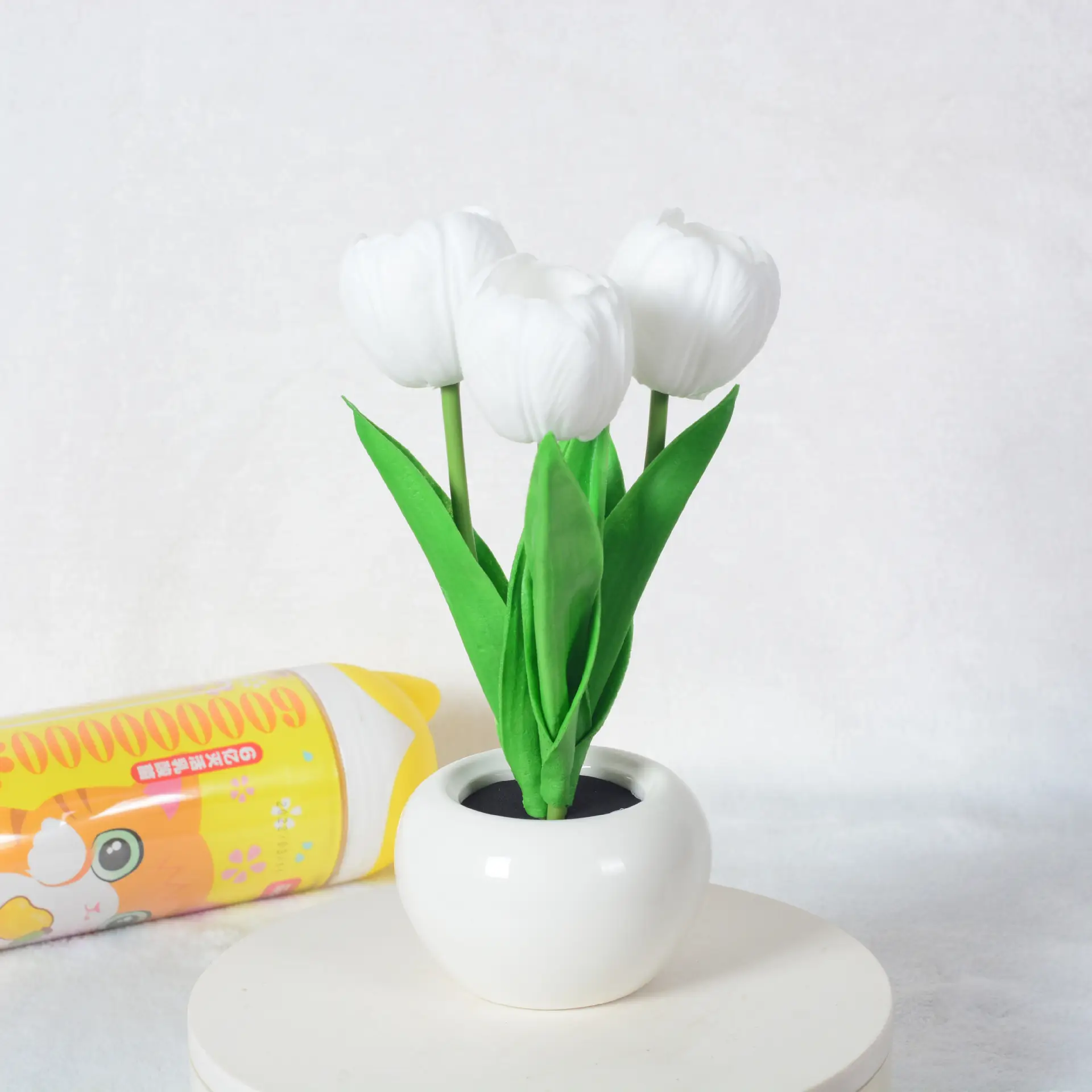 Peony LED Artificial Flower Pot Home Decor Table Lamp