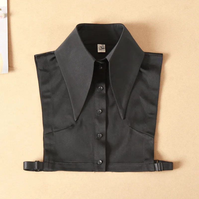 Large Lapel Korean Fake Collar Ladies New - Black