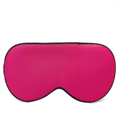 Double-sided Real Silk Eye Mask MulberrySilk Embroidered Printed Shading Eye Mask - Rose Red - View 1
