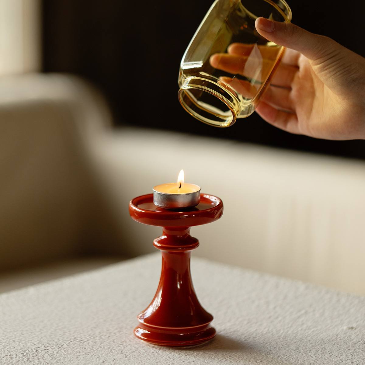 Ceramic Candle Holder, picture 2 of 5