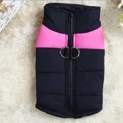 Autumn And Winter Pet Ski Suit Dog Outdoor Cotton Coat Vest - Pink - View 1