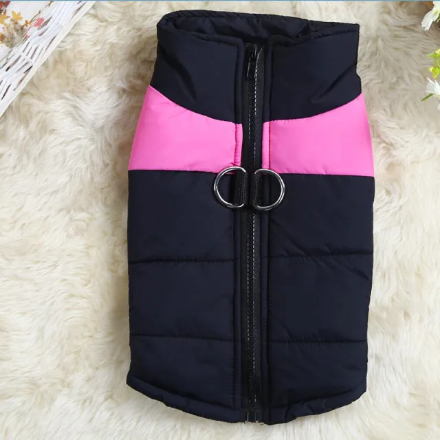 Autumn And Winter Pet Ski Suit Dog Outdoor Cotton Coat Vest Pink - Shop at LoveMi