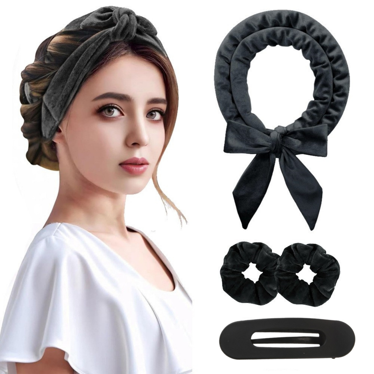 Hair Band Hairdressing Big Wave Sleep Hair Curler - Image 1