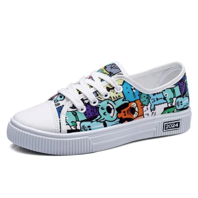 White Shoes Korean Style Soft Bottom Non slip Breathable Blue - Shop at LoveMi