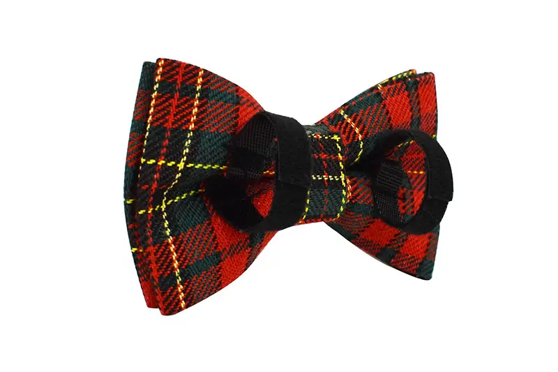 Christmas Pet Collar Plaid With Green Background Dog Rope Leash Suit