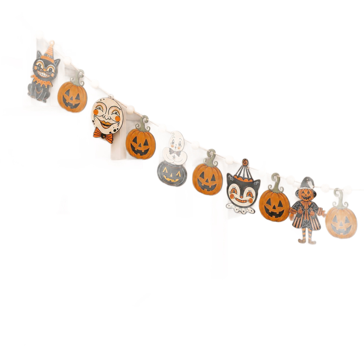 Halloween pumpkin cat hanging decoration (halloween faces)