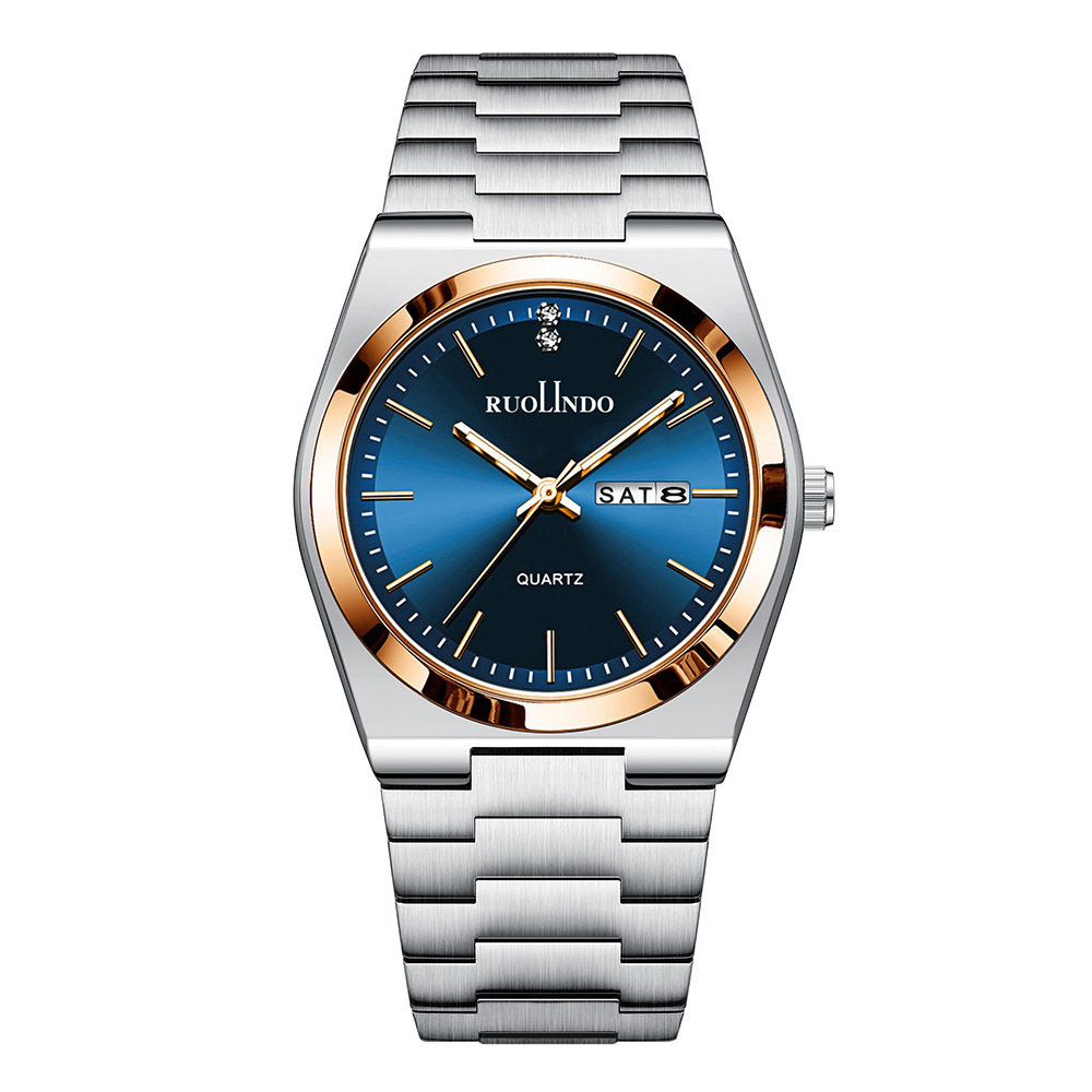 RUOLINDO watch dial detailing calendar and weekday display