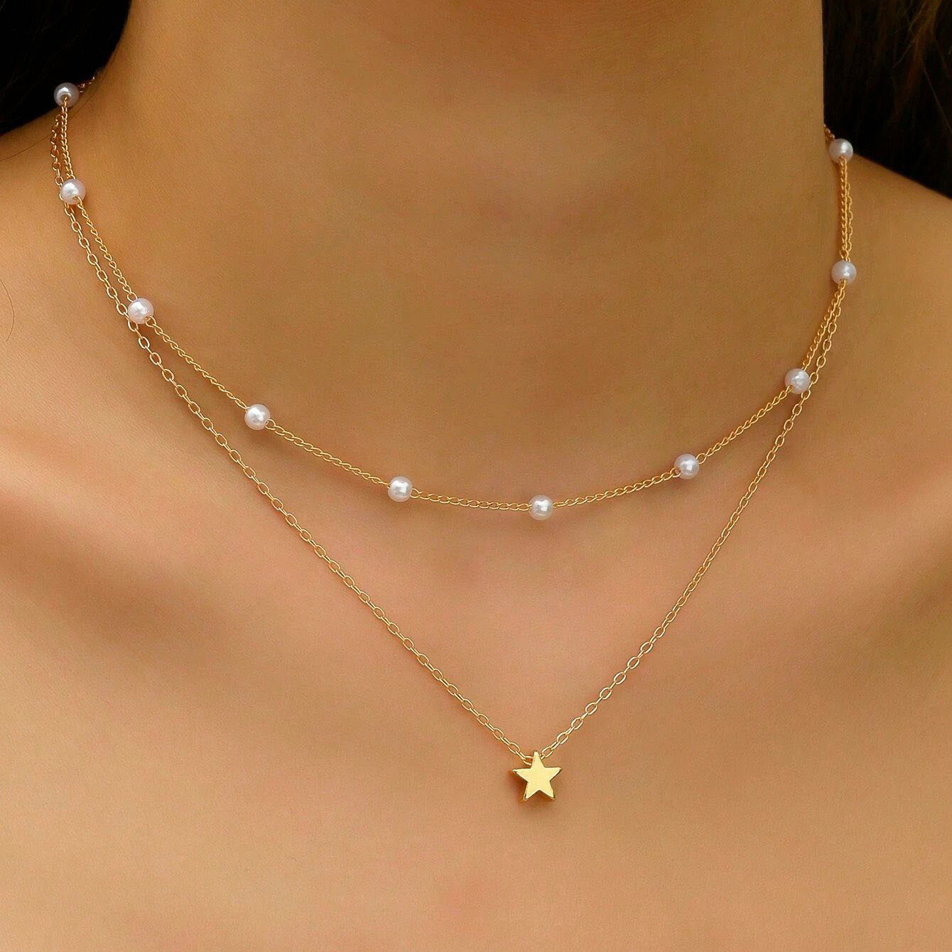 Womens Retro Alloy Layered Clavicle Necklace - Image 7