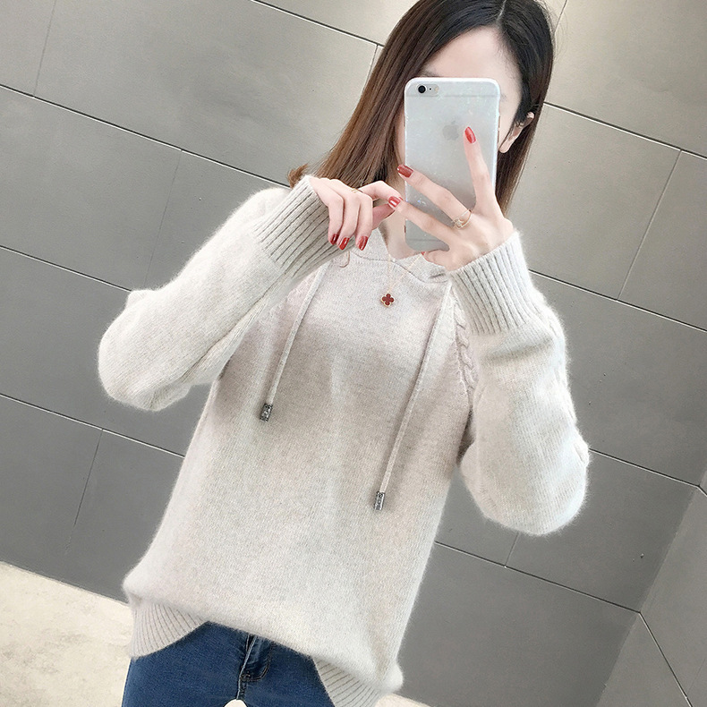 Damen-Hoodie-Sweater mit 3D-Details – Bild 1